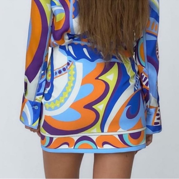 NEW! Zara Geometric Print Set (Top and Skirt) - Picture 9 of 15